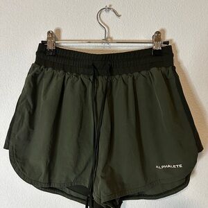 Alphalete Women's Olive Green Mesh Shorts